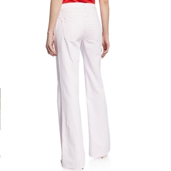 Current/Elliott Pink The Wray Mid-Rise Bell Bottom Wide Leg Jeans New Size 26 - Picture 15 of 16
